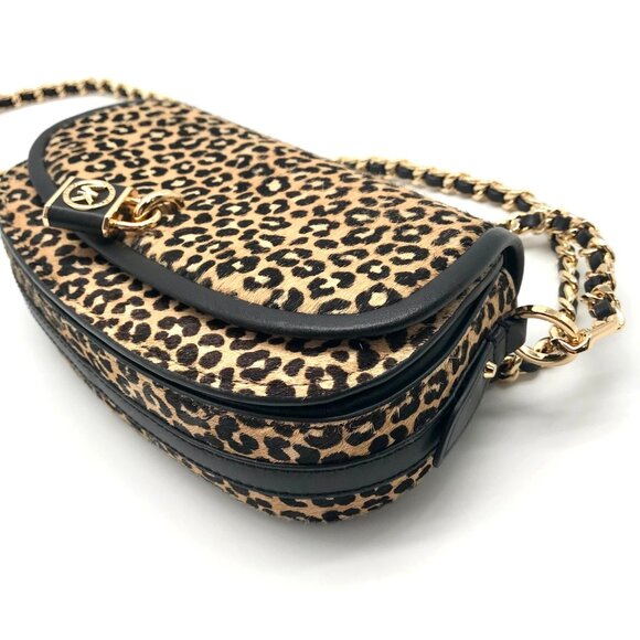 Michael Kors Mila Small East West Leopard Chain Sling Shoulder Bag - Picture 6 of 10